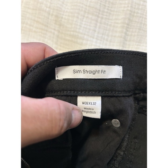 CALVIN KLEIN Men's Slim Straight Fit Jeans Black Color Size 36x32. - Picture 4 of 4